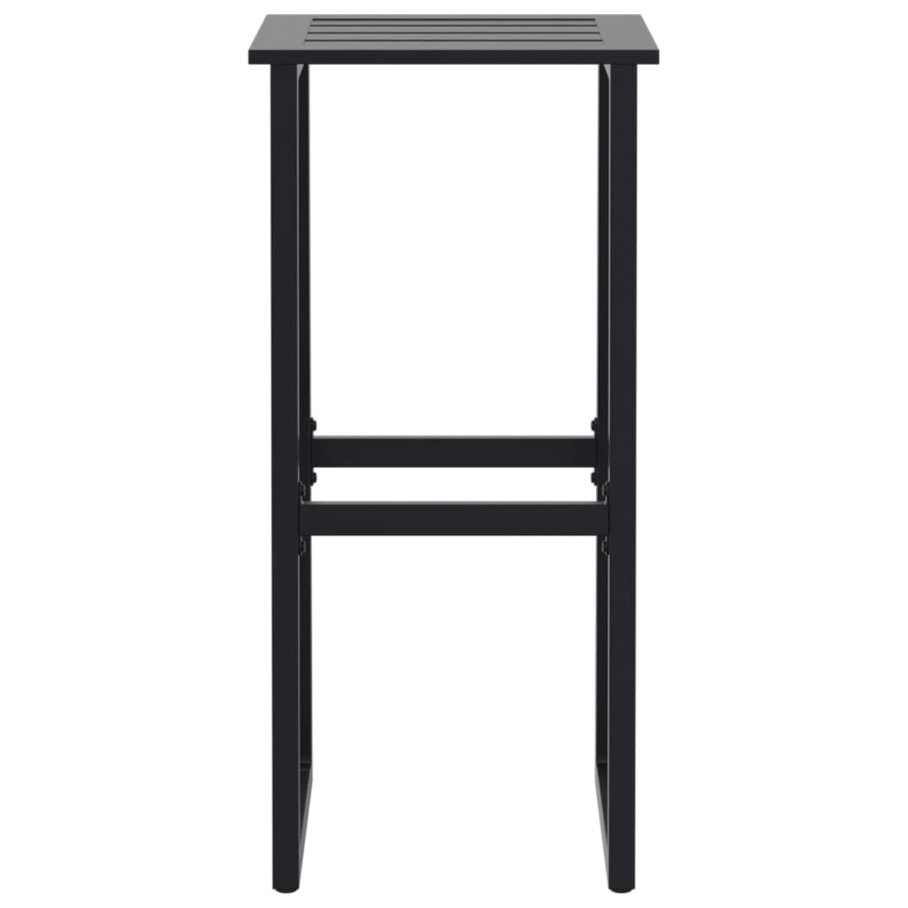 Barhocker 2 Stk. Schwarz 38x38x80 cm Pulverbeschichteter Stahl