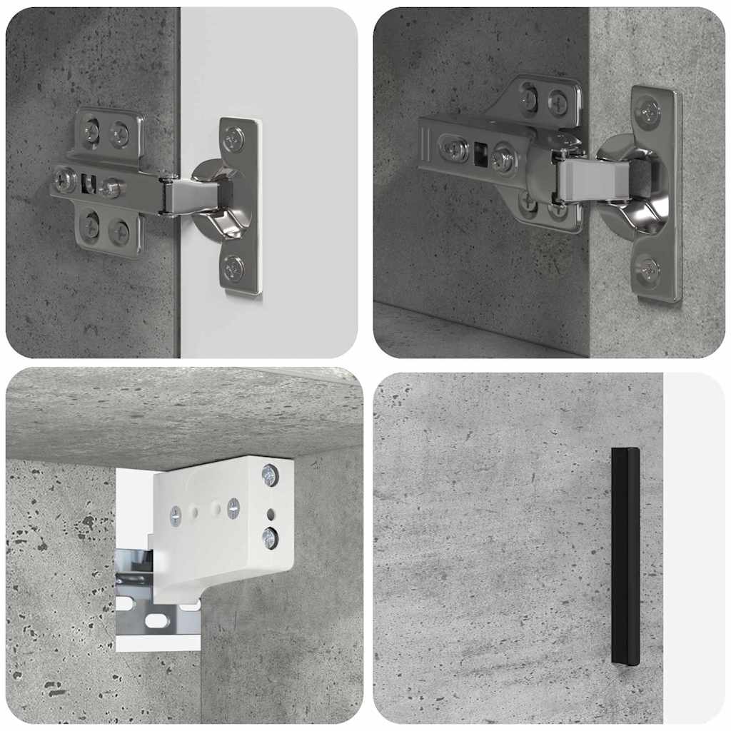 Badezimmermöbel-Set mit Tür 4 pcs Weiß Holzwerkstoff & Metall