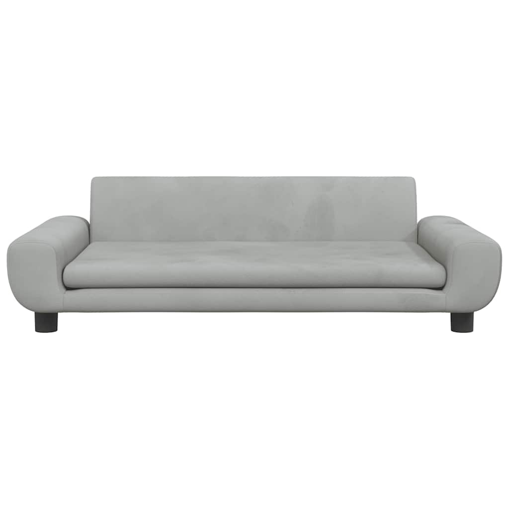 Kindersofa Blau 100x54x33 cm Samt