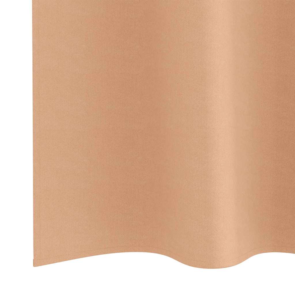 Verdunkelungs-Vorhänge mit Ringen 2 pcs Beige 140 x 140 cm