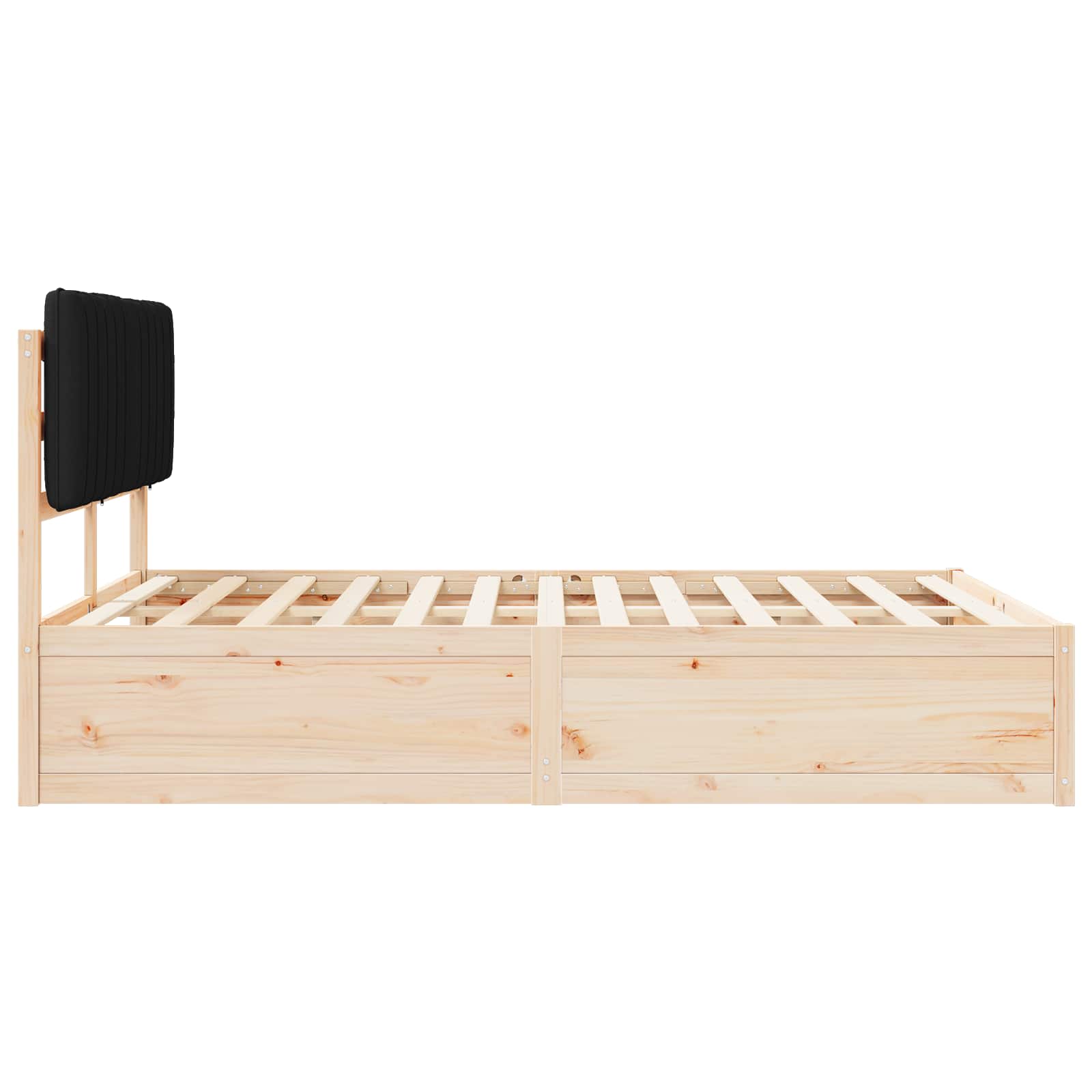Bettgestell mit gepolstertem Kopfteil Hellgrau 200 x 200 cm