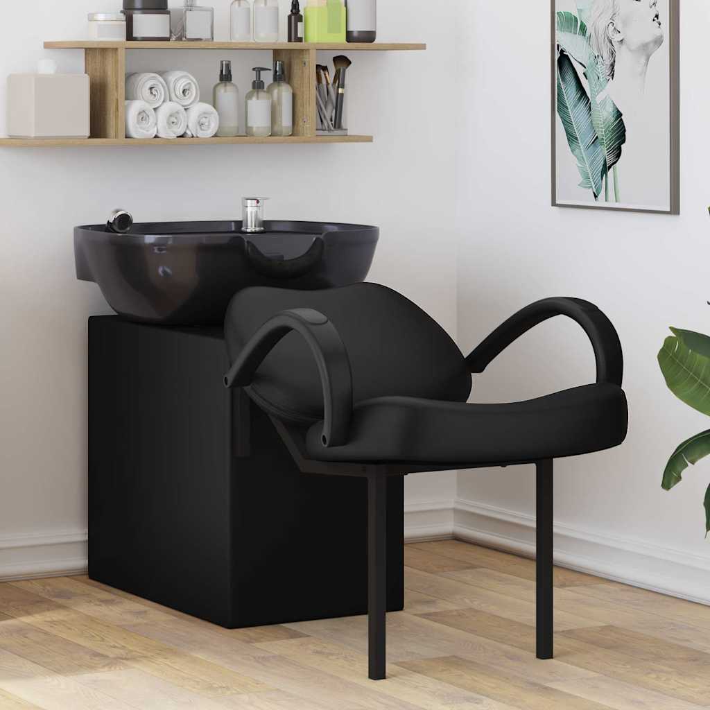 Shampoo Stuhl Schwarz 136 x 60 x 92 cm PVC