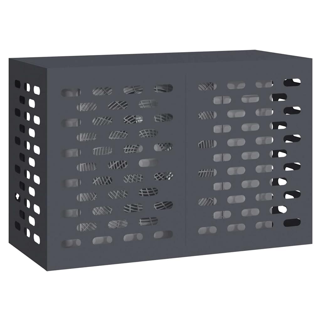 Klimaanlagenabdeckung Schwarz 90 x 40 x 60 cm Stahl