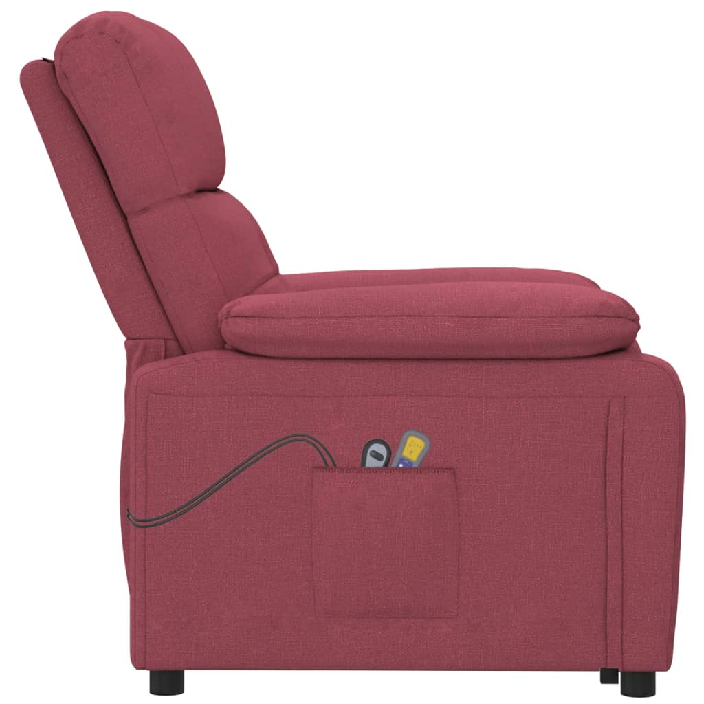 Massagesessel Elektrisch Dunkelgrau Stoff