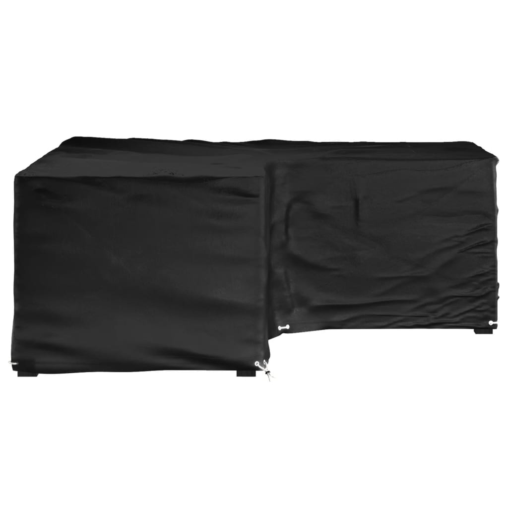 Gartenmöbel-Abdeckungen 2 Stk. L-Form 12 Ösen 250x250x90 cm