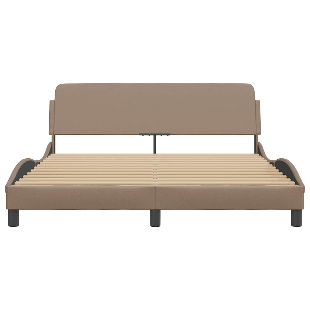 Bettgestell "Dover" Schwarz 80x200 cm Kunstleder