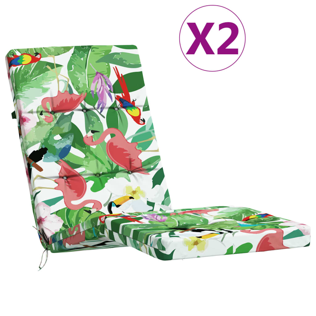 Liegestuhl-Auflagen 2 Stk. Creme Oxford-Gewebe