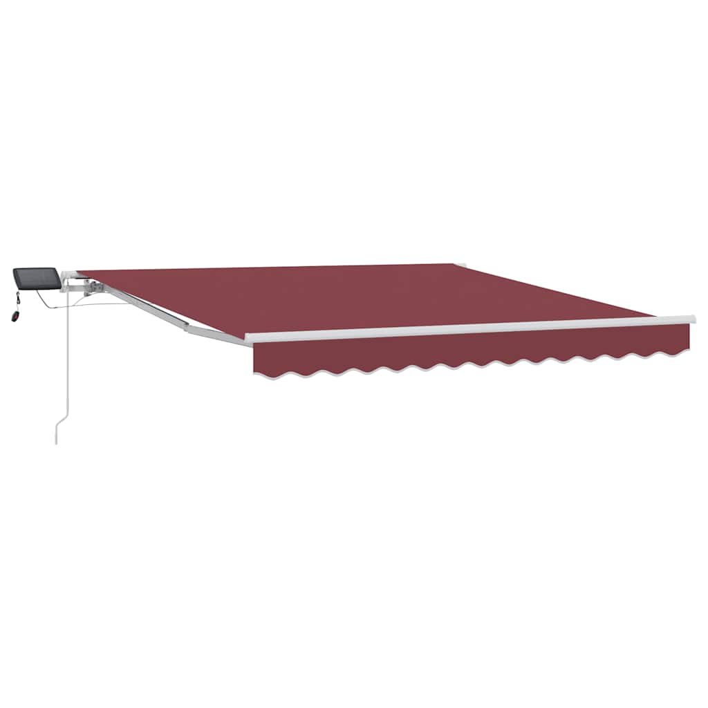 Markise Manuell Einziehbar mit LED 300x250 cm Blau und Weiß