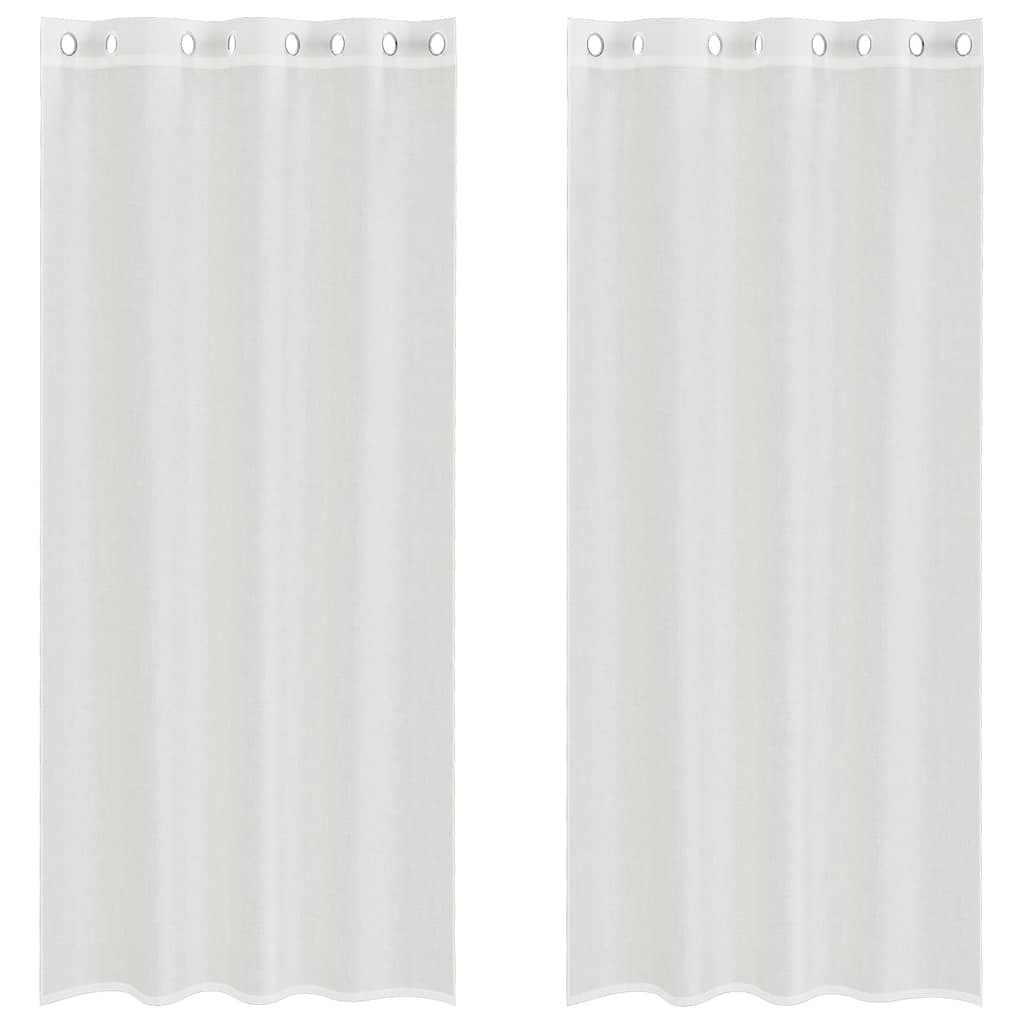 Voile Vorhänge mit Ösen 2 Stk. Apfelgrün 140x140 cm