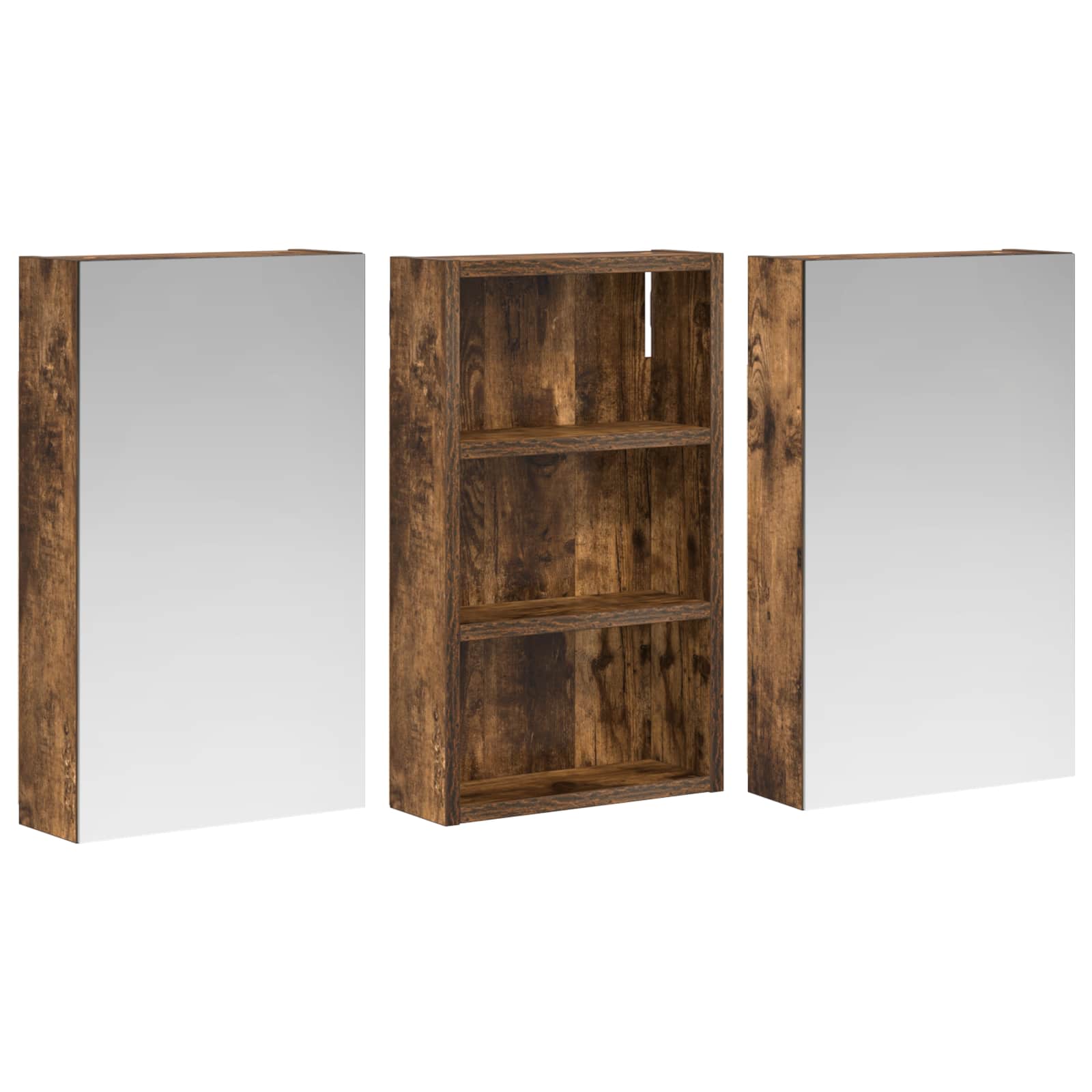 Badezimmerschrank-Set 3 pcs 80 x 10,5 x 50 cm Holzwerkstoff