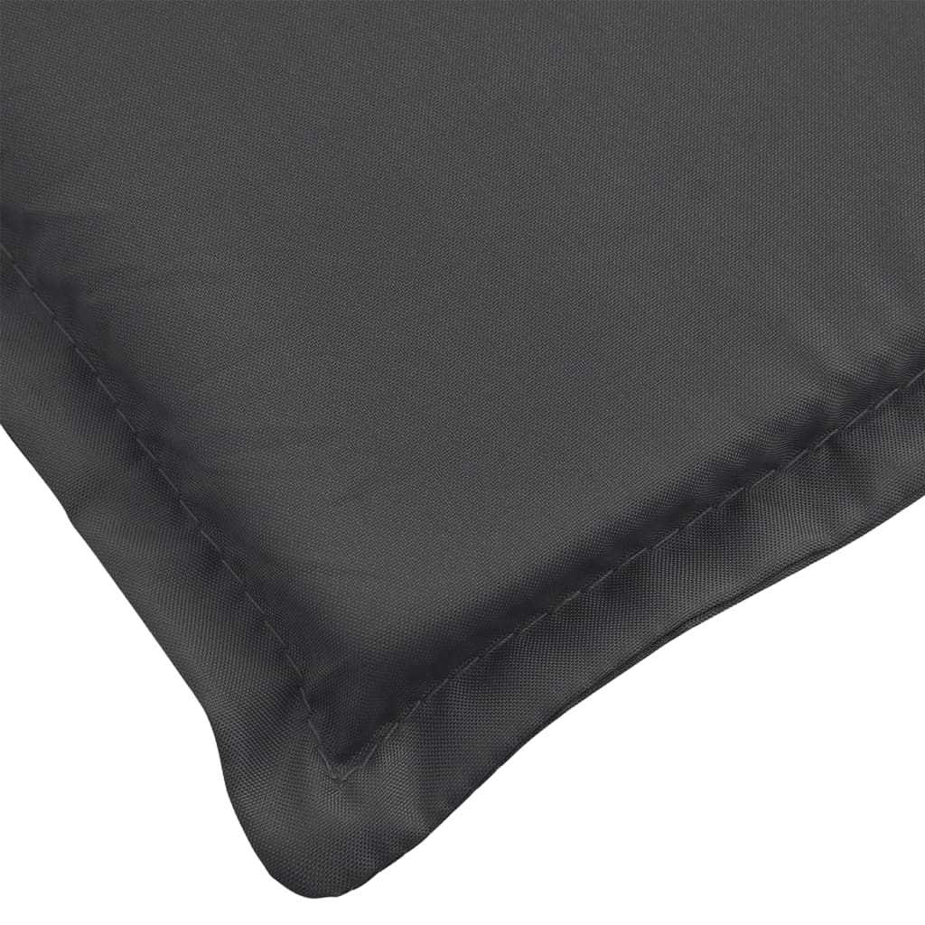 Hochlehner-Auflagen 2 Stk. Melange Anthrazit 120x50x7cm Stoff