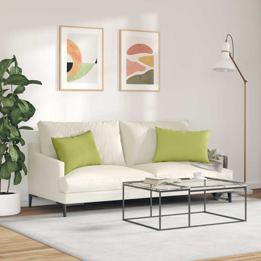 Sofakissen 2 pcs Hellgrau 50 x 30 cm Stoff