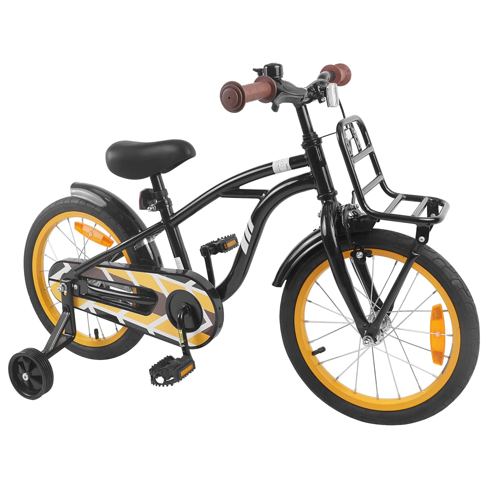 Kinderfahrrad 16 Zoll für 4-6 Jahre alt Schwarz