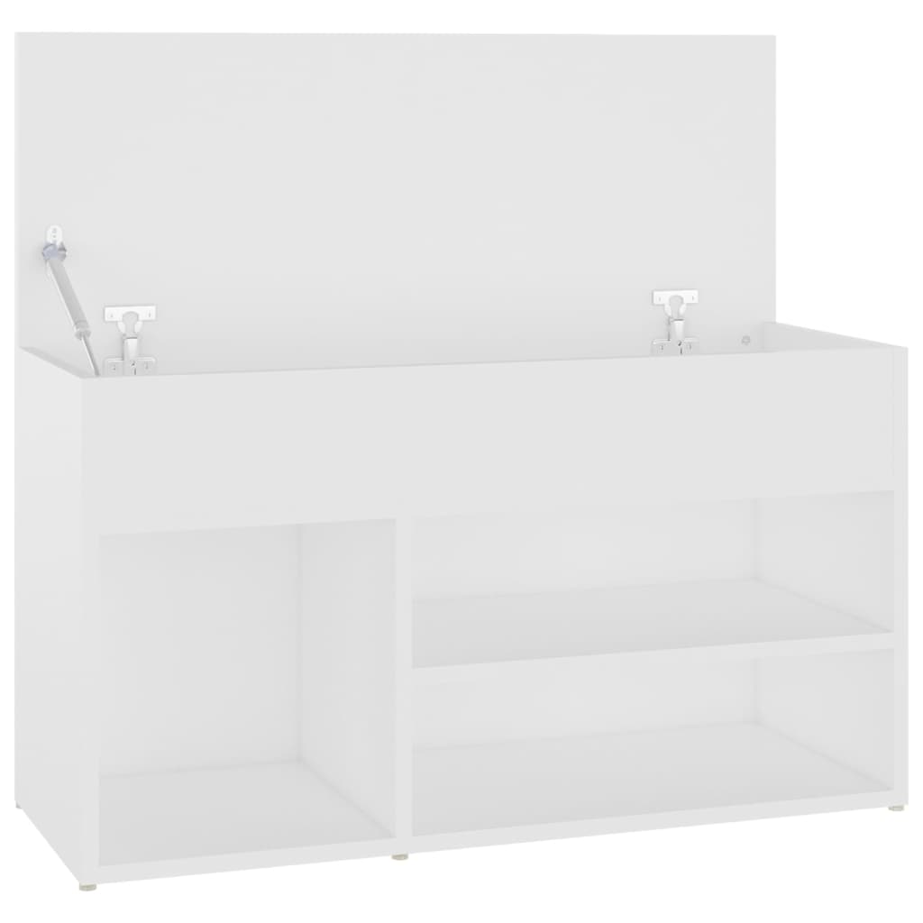 Schuhbank Weiß 60x30x45 cm Holzwerkstoff