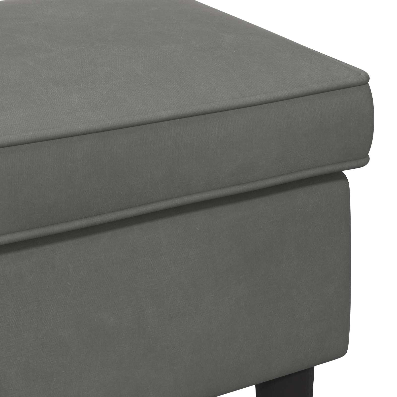 Hocker Hellgrau 55 x 35 x 41 cm Samt