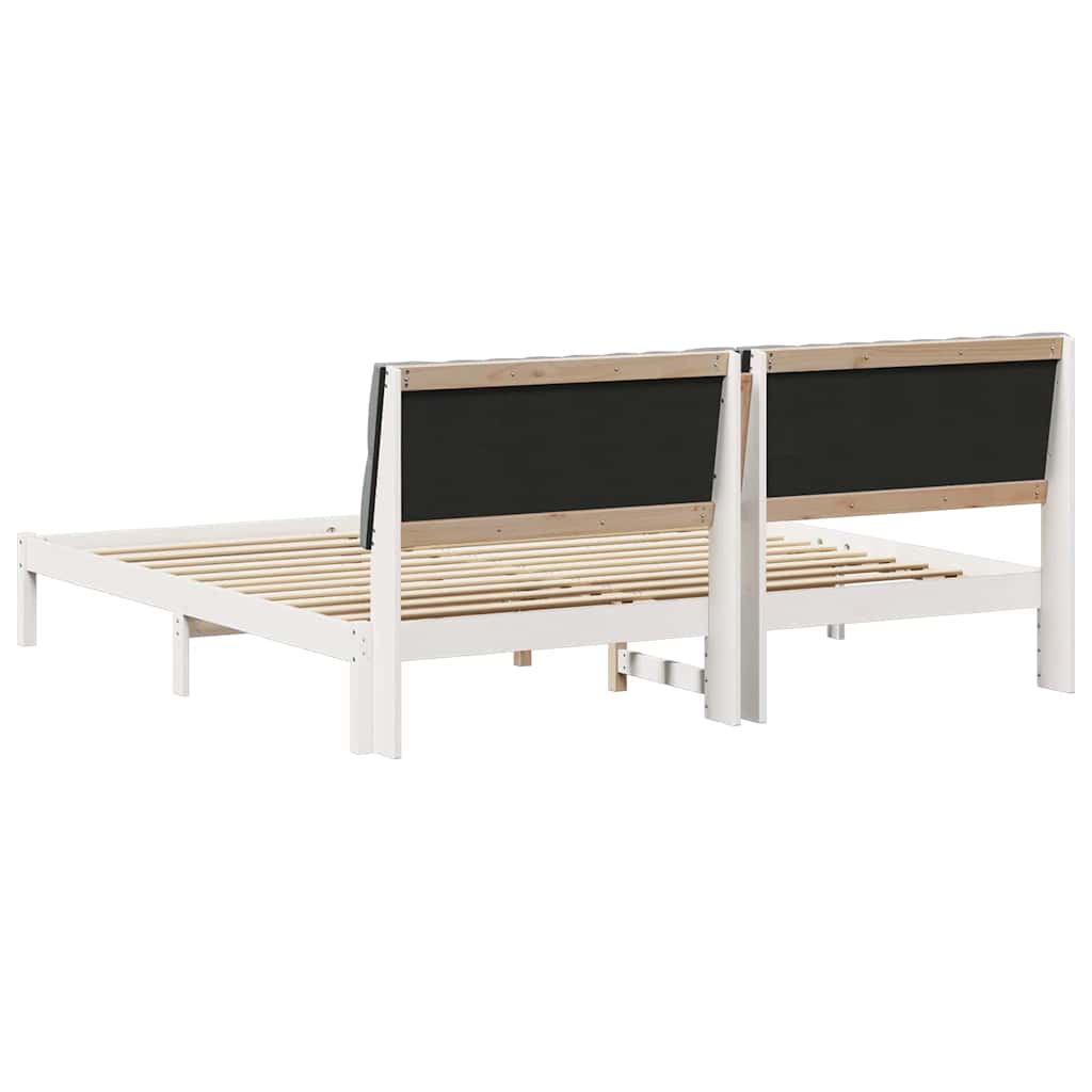 Bettgestell mit gepolstertem Kopfteil Braun 200 x 200 cm