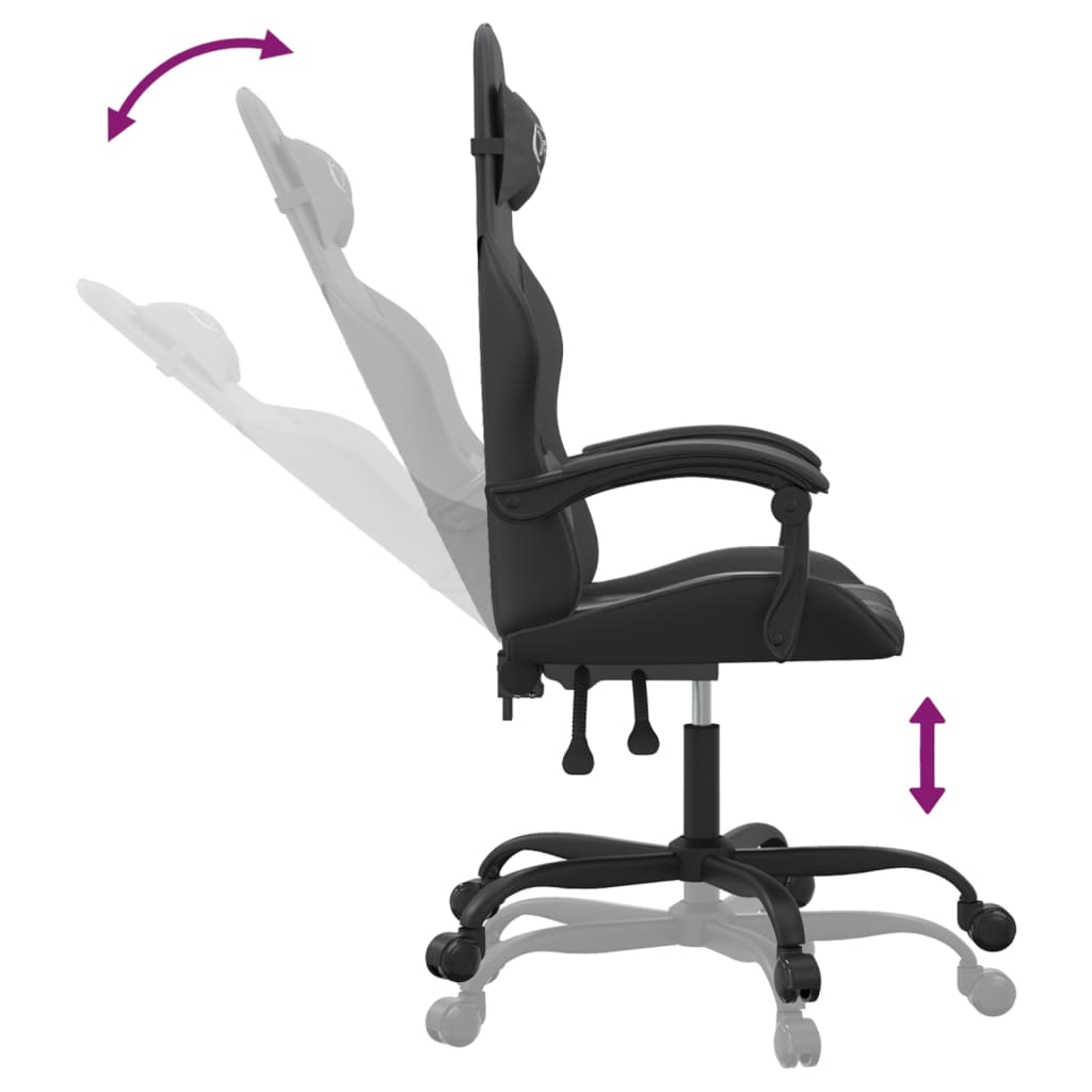 Gaming-Stuhl Drehbar Schwarz und Rot Kunstleder