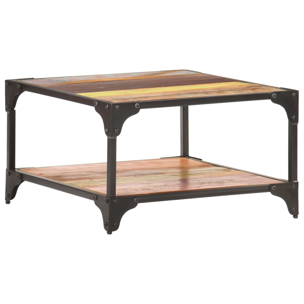 Couchtisch 40x40x36 cm Raues Mango-Massivholz