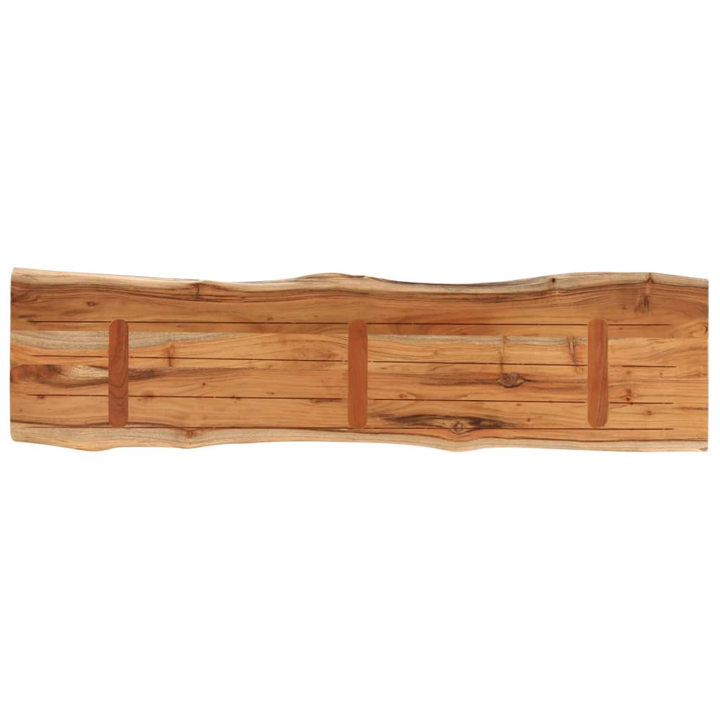 Tischplatte 40x40x2,5 cm Rechteckig Massivholz Akazie Baumkante