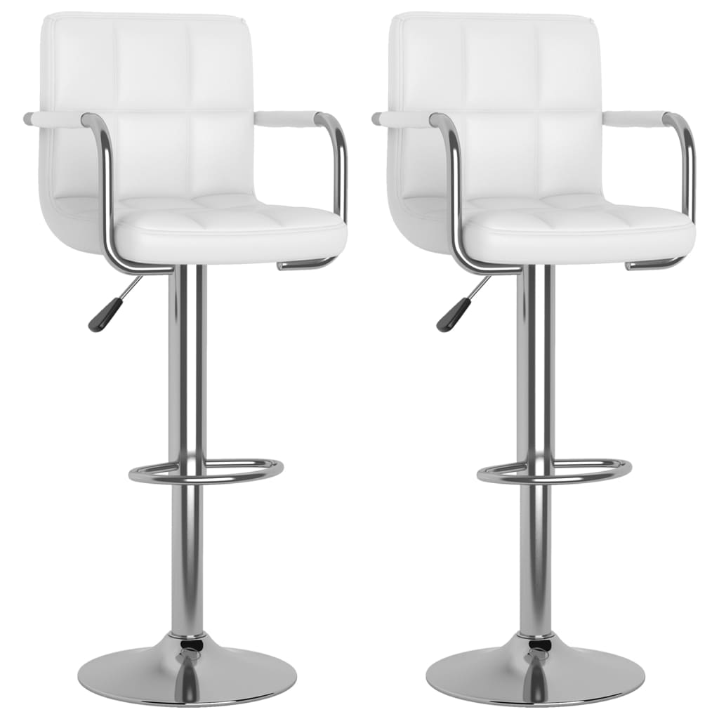 Barhocker 2 Stk. Rot Kunstleder