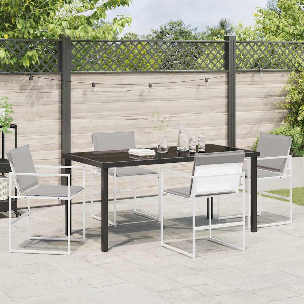 Garten Essgruppe 5 pcs Schwarz 140 x 70 x 73 cm
