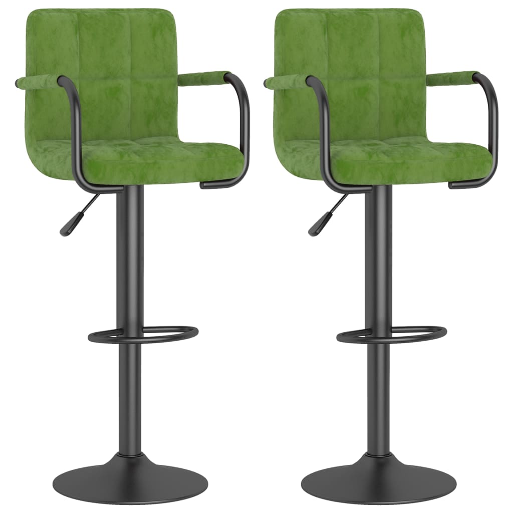 Barhocker 2 Stk. Blau Samt