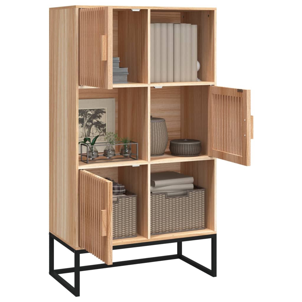 Highboard Weiß 70x35x125 cm Holzwerkstoff