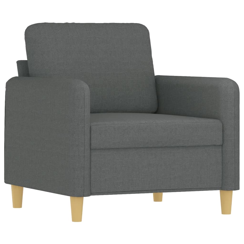 4-tlg. Sofagarnitur mit Kissen Braun Stoff
