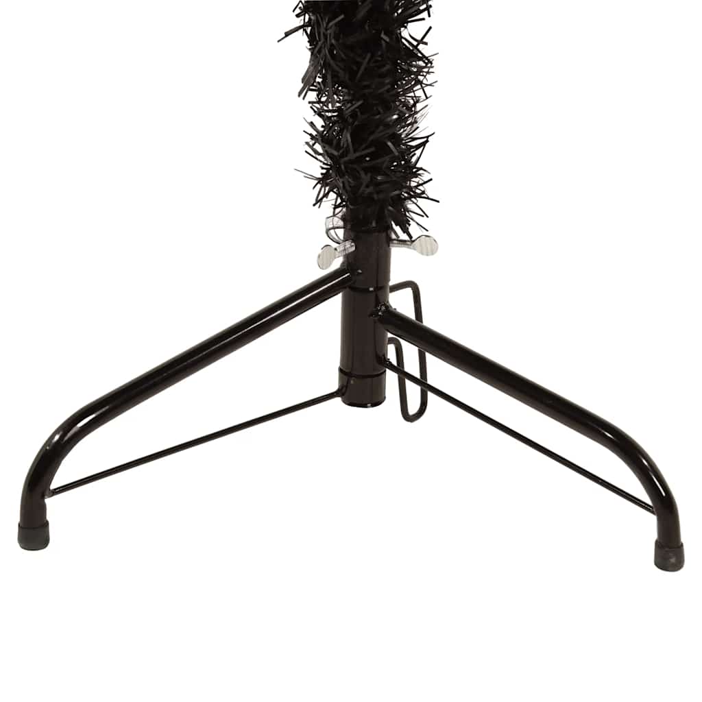 Künstlicher Halb-Weihnachtsbaum mit Ständer Schlank Weiß 180 cm