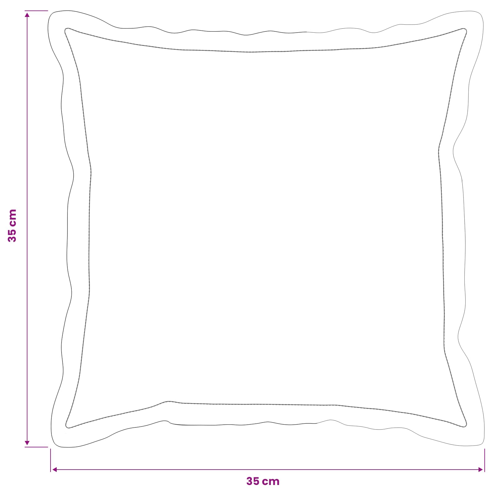 Kissenbezug 2 Stk. HOUTEN Dunkelgrau 30 x 30 cm Chenille-Stoff