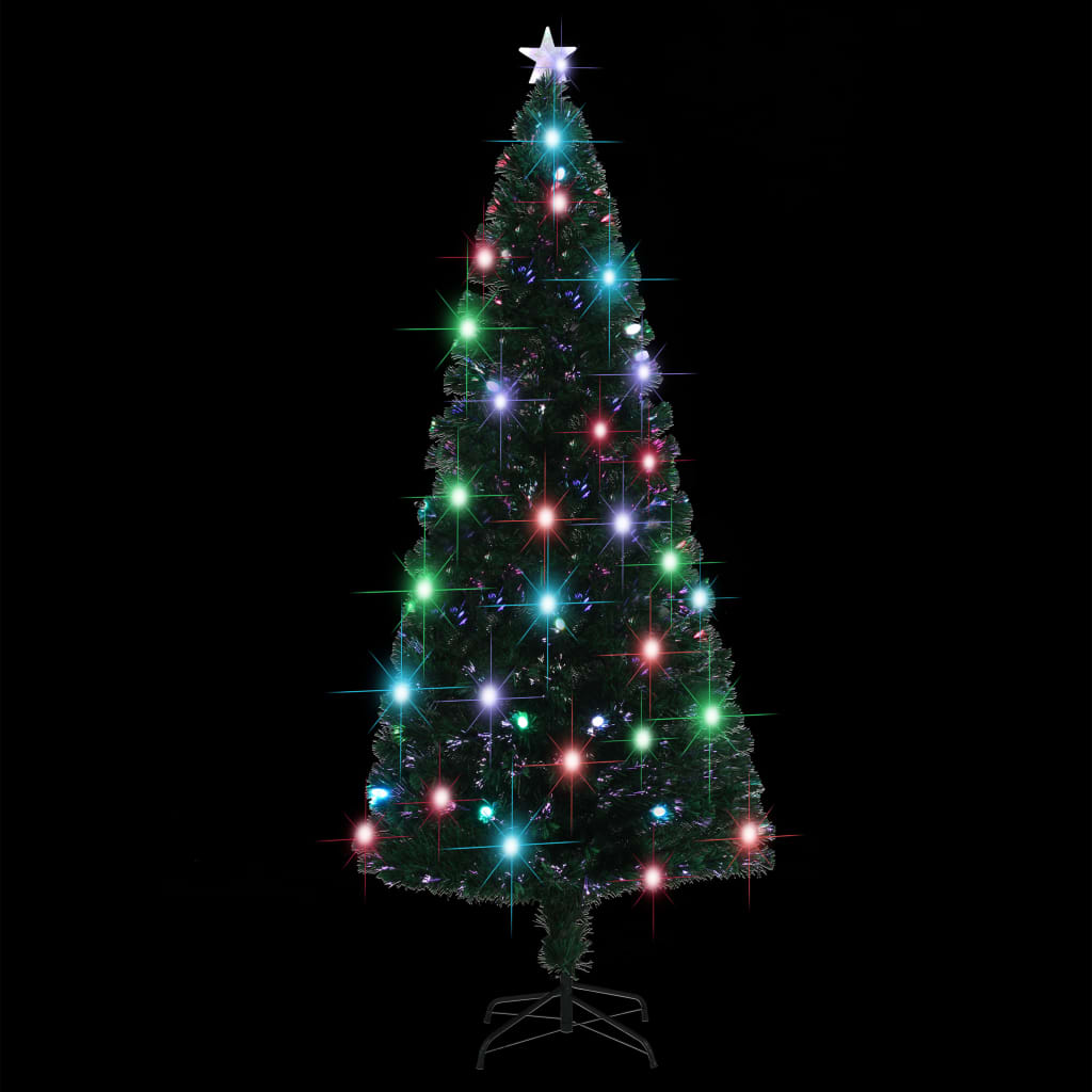 Vorbeleuchteter Weihnachtsbaum mit Ständer und LED 120 cm Glasfaser