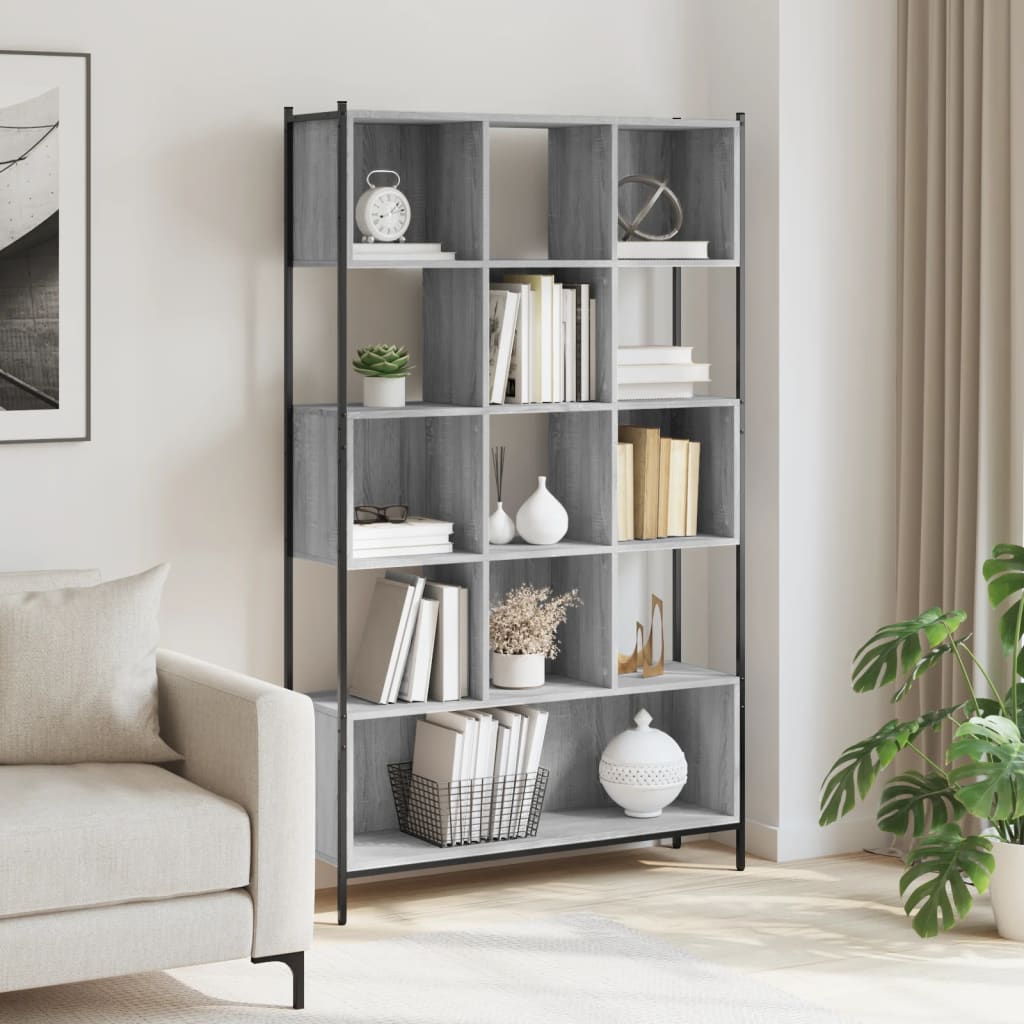 Bücherregal Räuchereiche 102x28x172 cm Holzwerkstoff