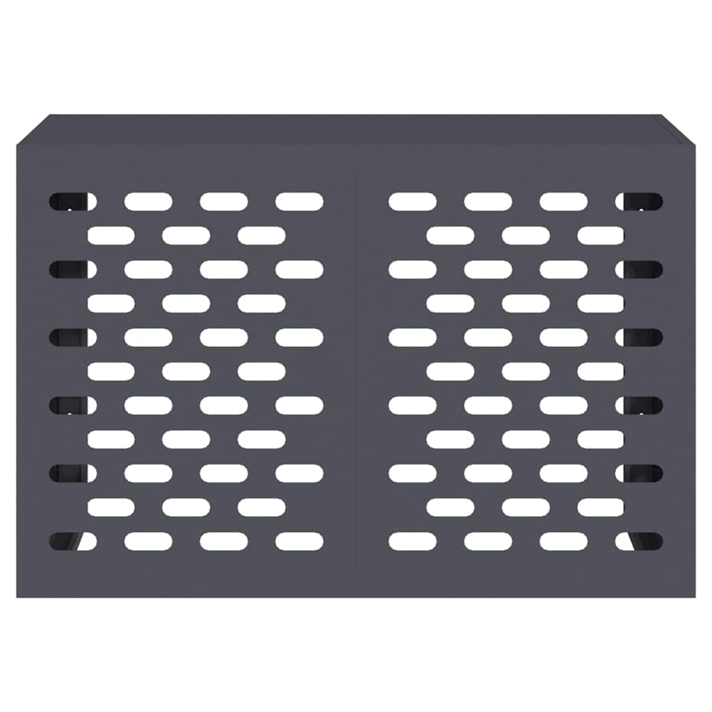 Klimaanlagenabdeckung Schwarz 90 x 40 x 60 cm Stahl