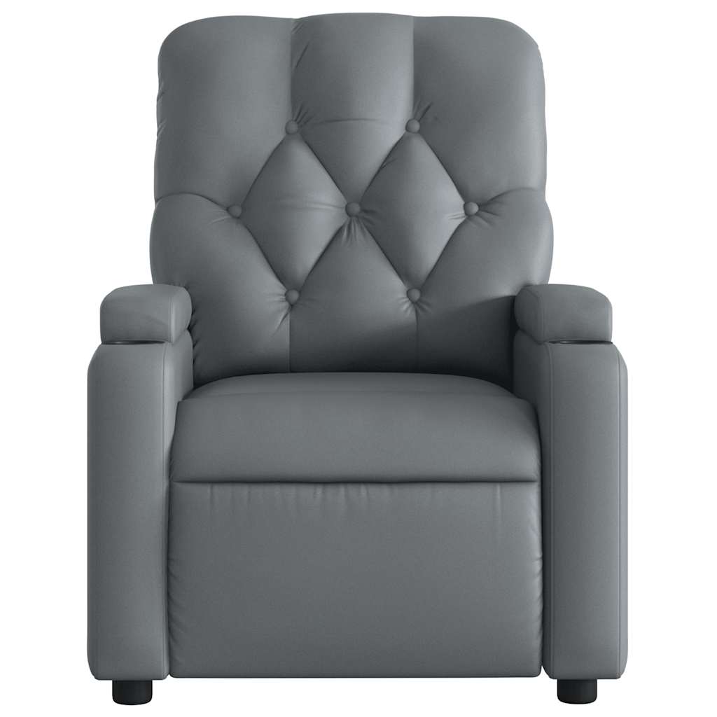 Massage-Relaxsessel, Kunstleder, Schwarz