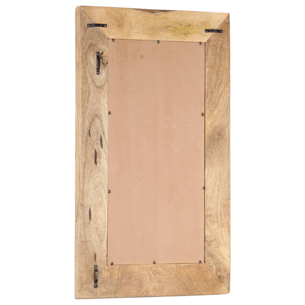 Handgeschnitzter Spiegel 50x50x2,5 cm Massivholz Mango