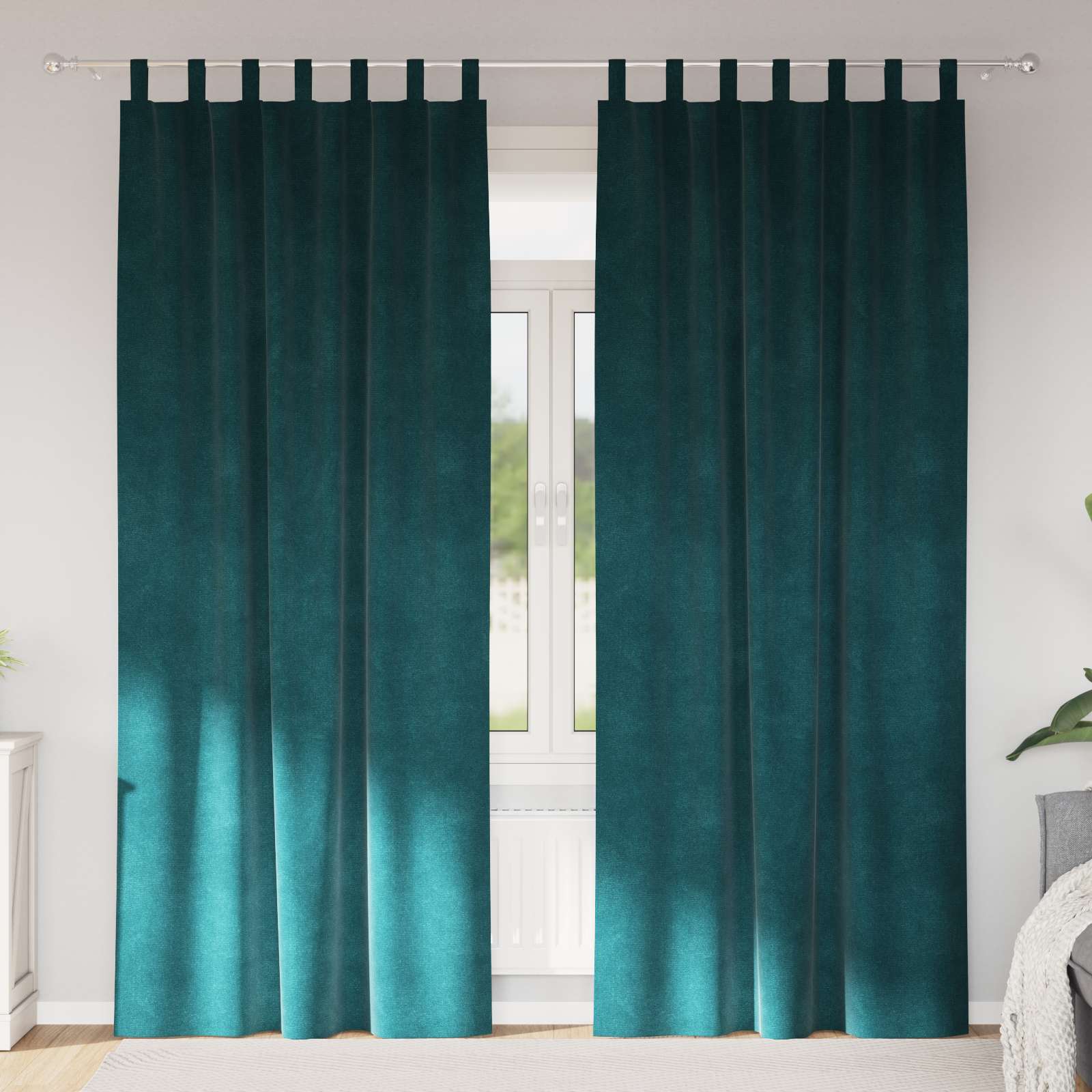 Verdunkelungsvorhänge 2 pcs Schwarz 140 x 140 cm Samt