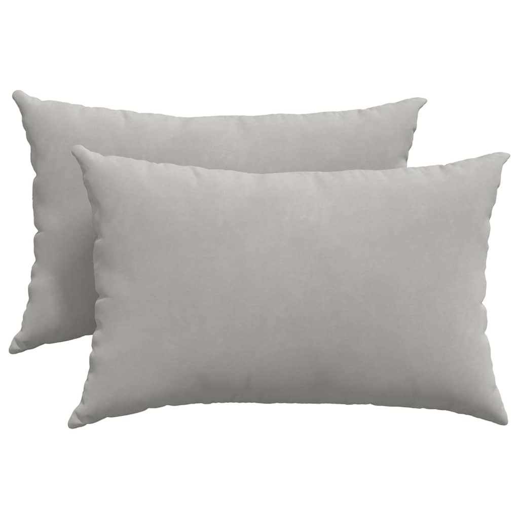 Sofakissen 2 Stück Taupe 50 x 30 cm Stoff