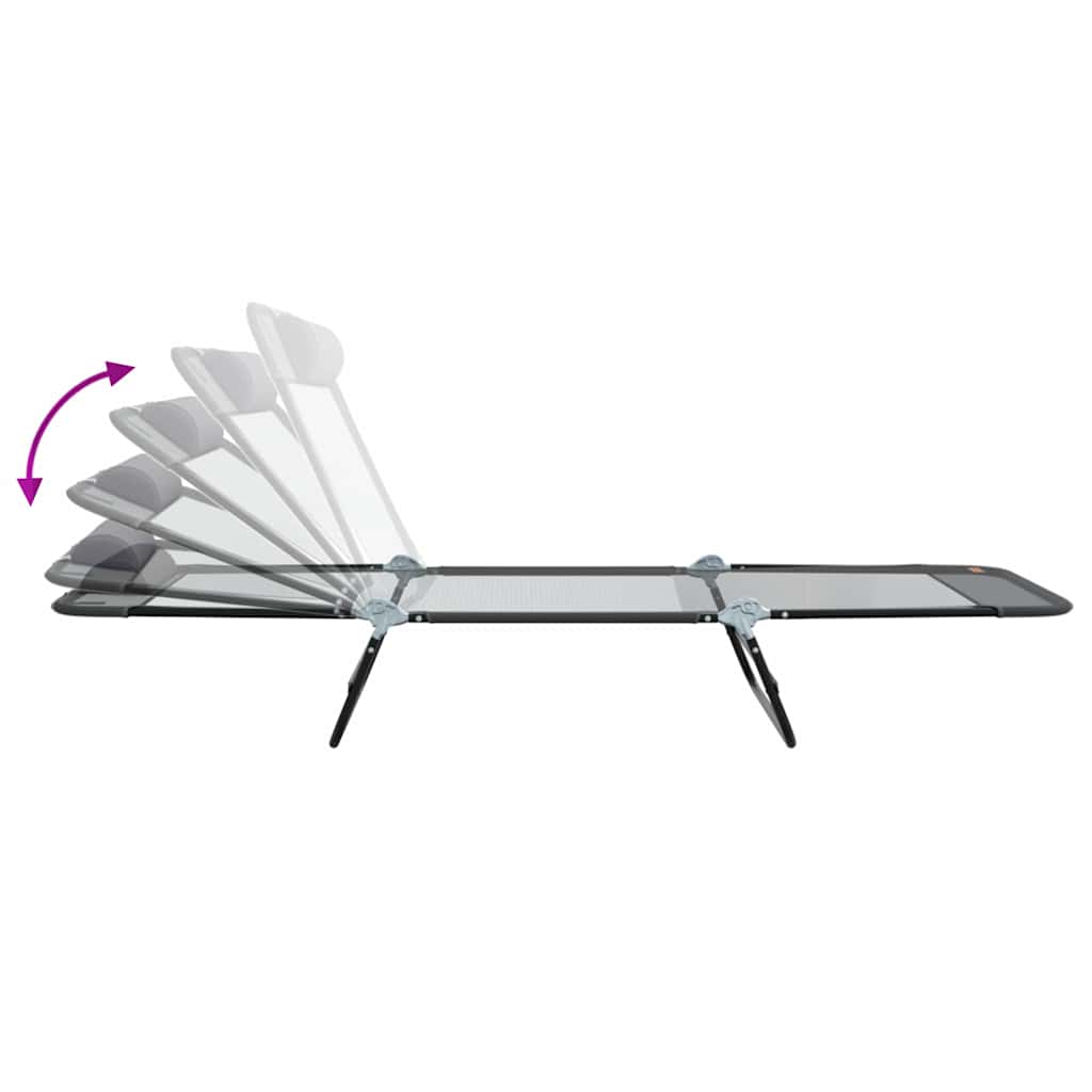 Klappbare Sonnenliege Creme 182 x 55 x 85,5 cm Textilene