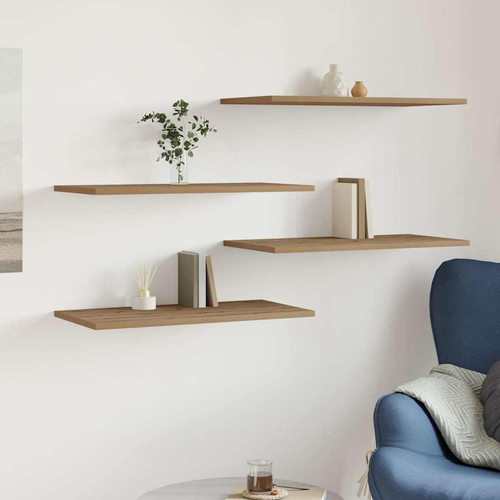 Bücherregal-Bretter 4 Stk. Weiß 40x10x1,5 cm Holzwerkstoff