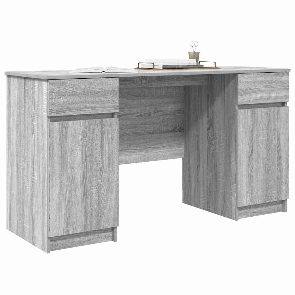 Schreibtisch mit Schubladen Weiß 140 x 49 x 76 cm Holzwerkstoff