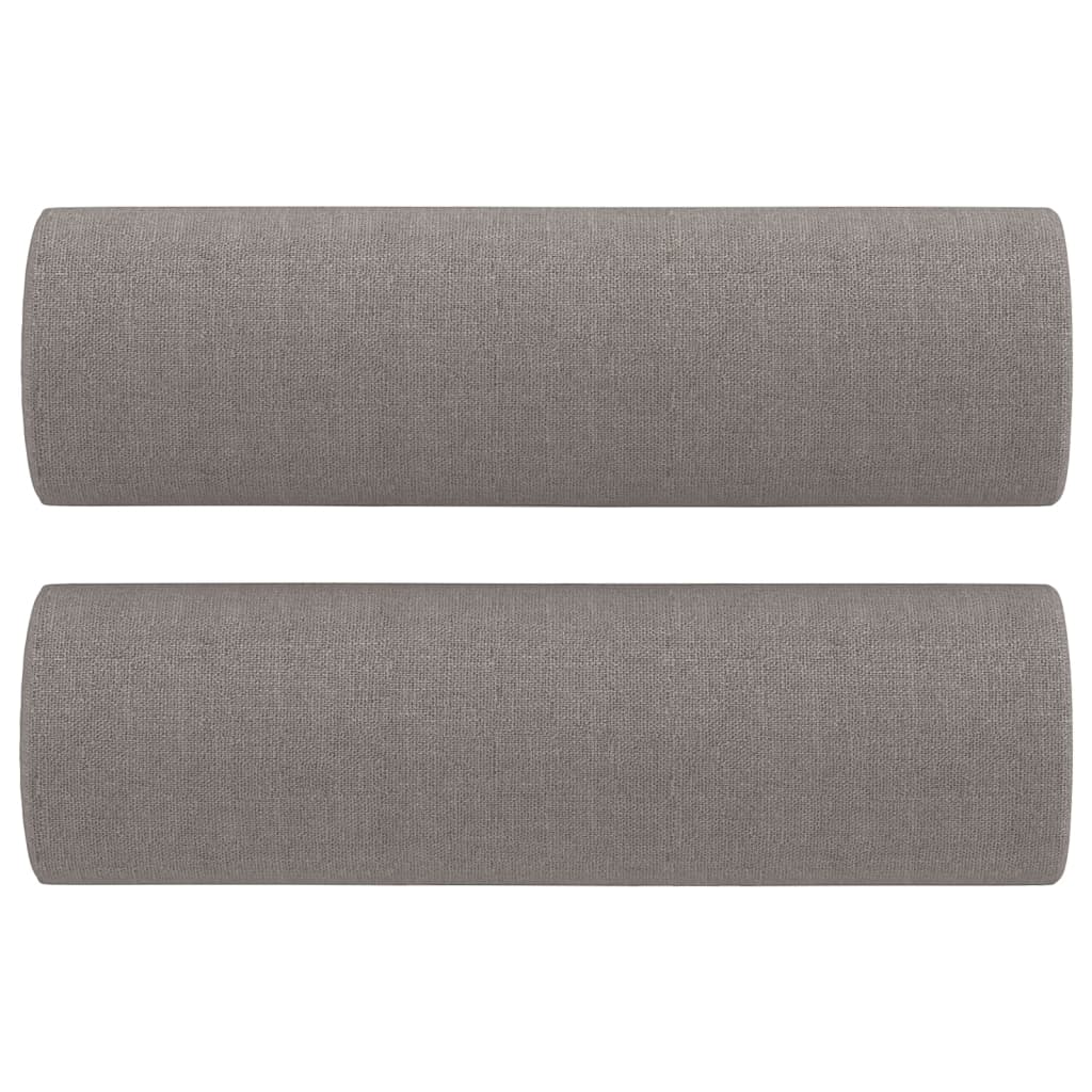 2-Sitzer-Sofa mit Zierkissen Braun 120 cm Stoff
