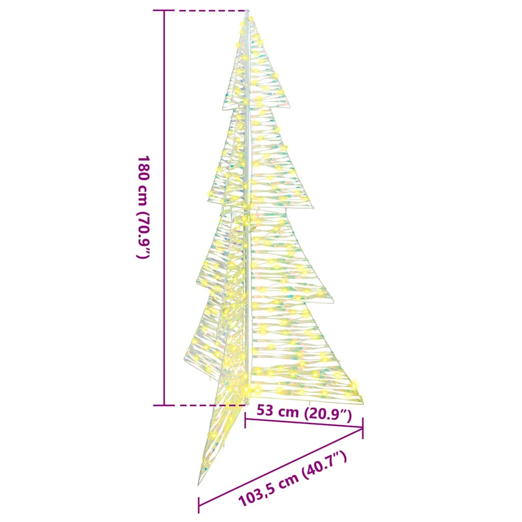 Weihnachtsbaum mit 100 LEDs Warmes Weiß 120 cm PET