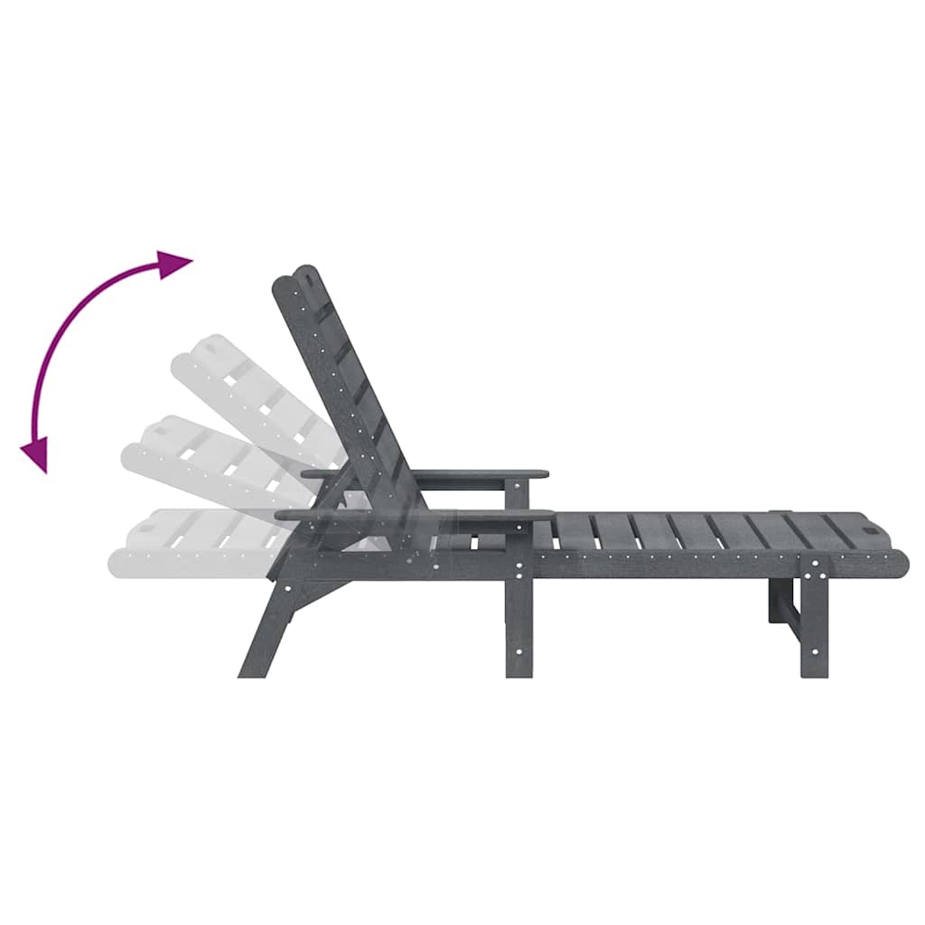 Sonnenliege 2 pcs Weiß 195,5 x 53 x 98,5 cm Polyethylen