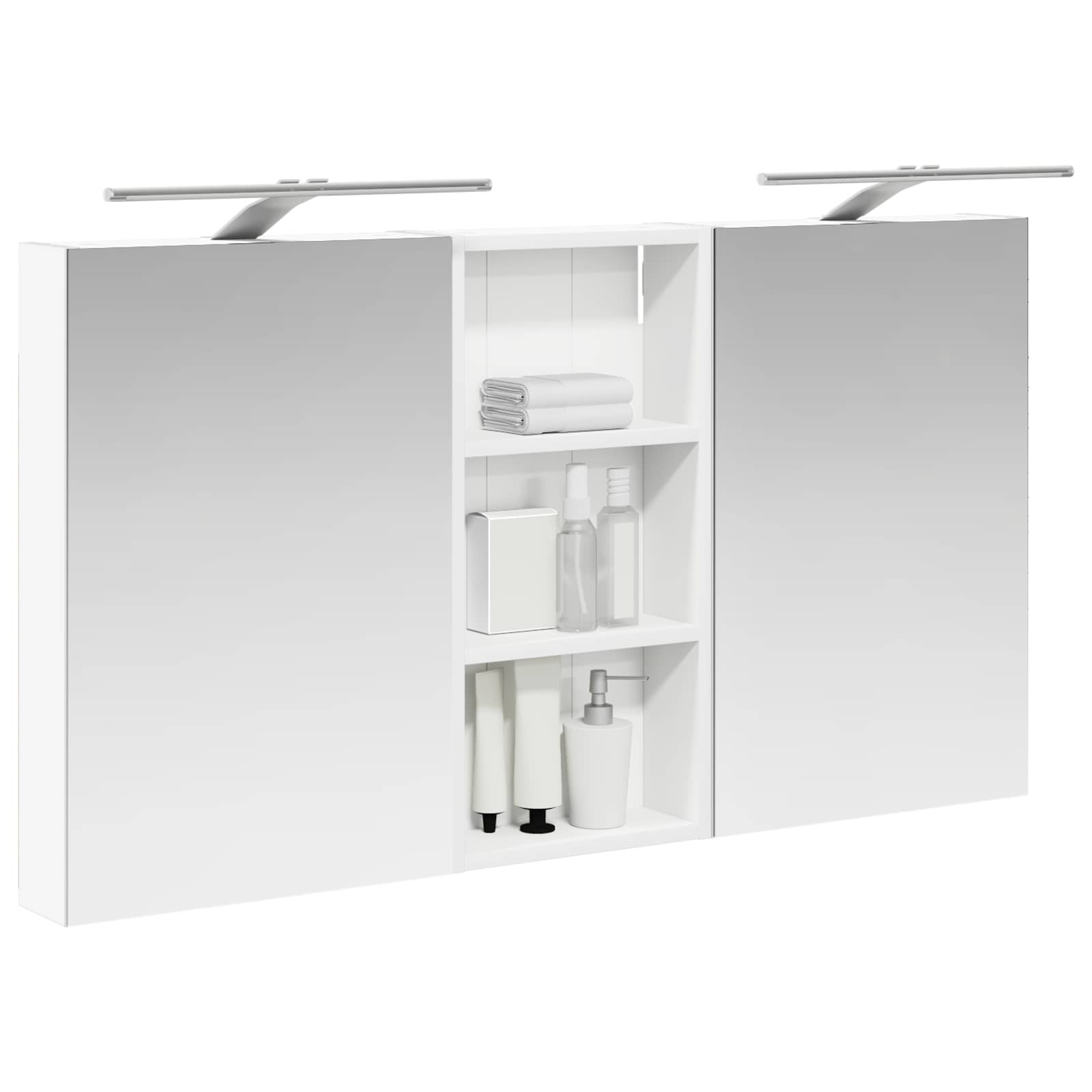 Badezimmerschrank-Set 3 pcs 80 x 10,5 x 50 cm Holzwerkstoff
