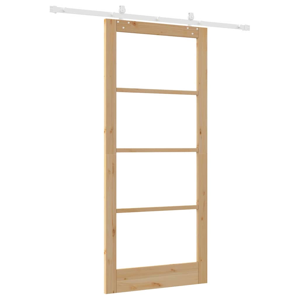 Schiebetür ORKDAL Natürlich und Schwarz 61 x 198,5 cm