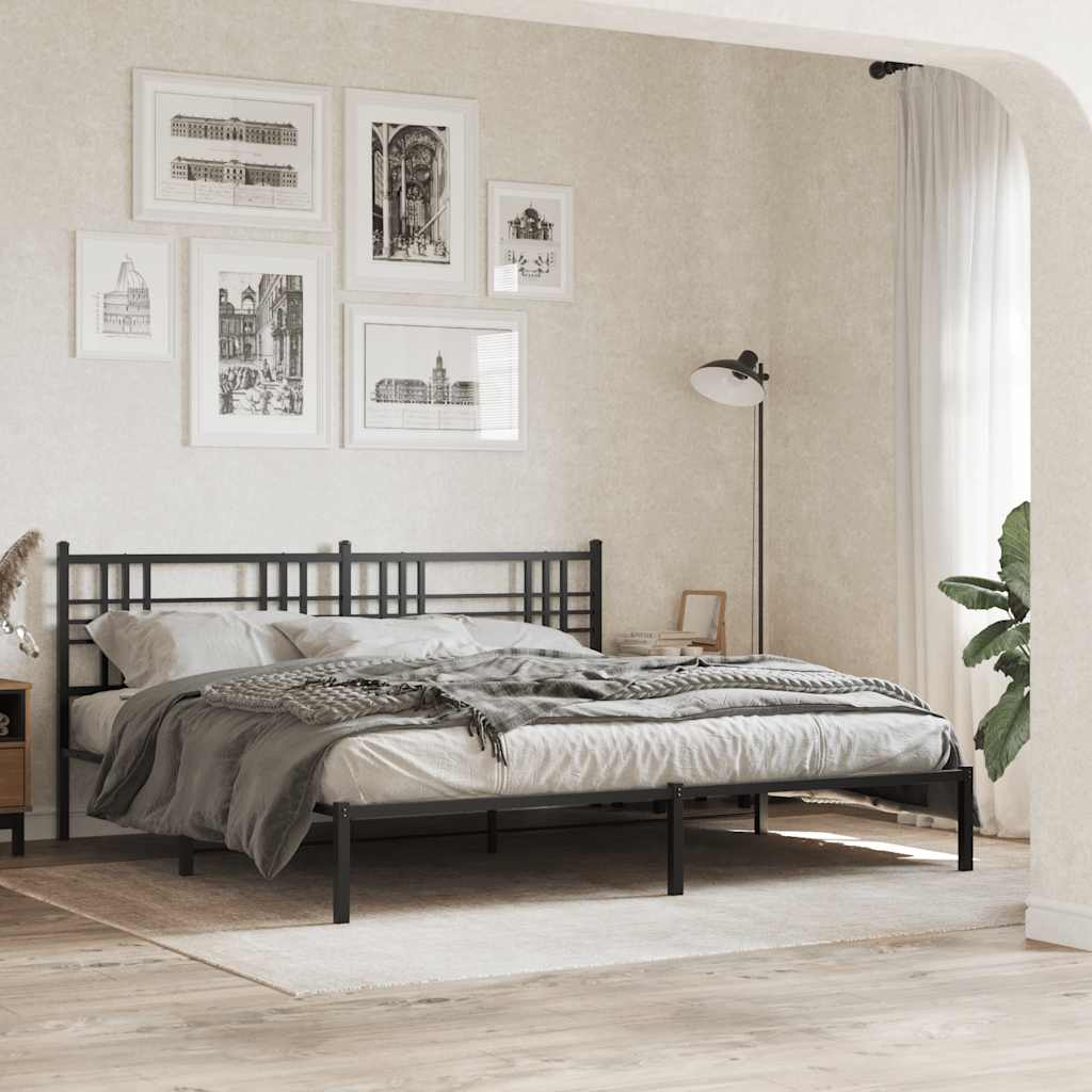 Ersatz-Kopfteil Metall Schwarz 100 cm