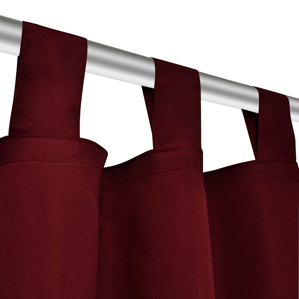 Vorhänge Gardinen aus Satin 2-teilig 140 x 175 cm Schwarz