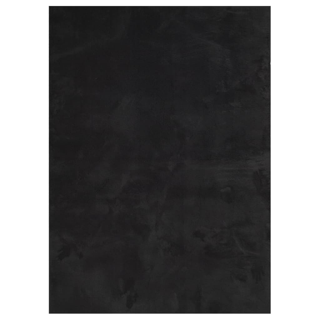 Teppich HUARTE Kurzflor Weich und Waschbar Anthrazit 60x110 cm