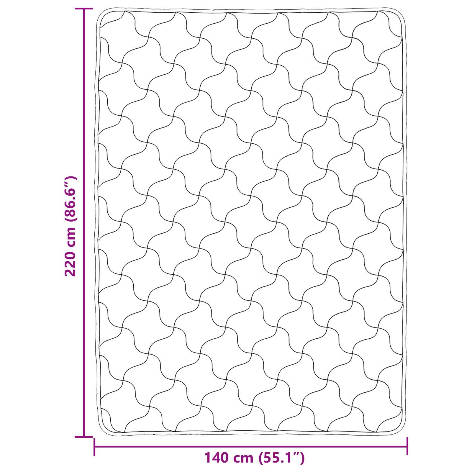 Sommerdecke Anthrazit 135 x 200 cm Mikrofaser und Teddy-Fleece