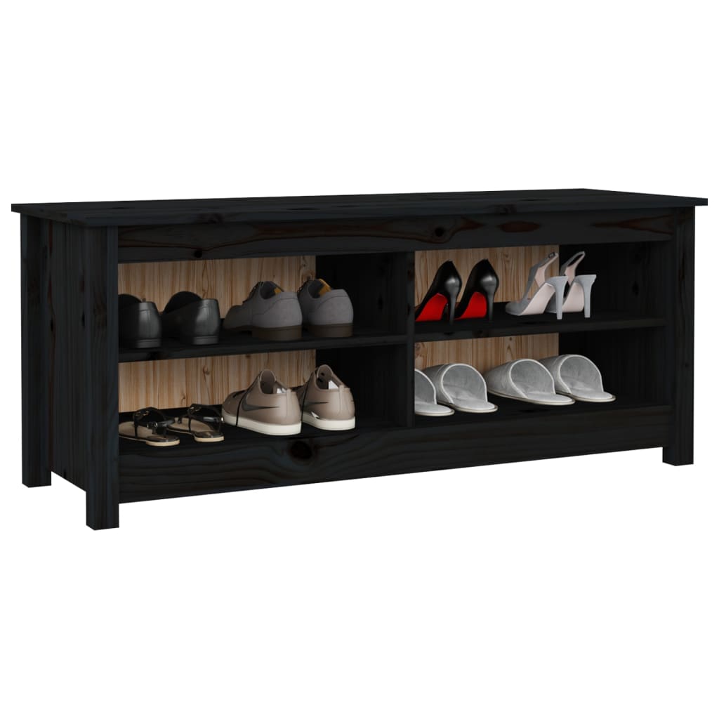 Schuhbank Weiß 70x38x45,5 cm Massivholz Kiefer